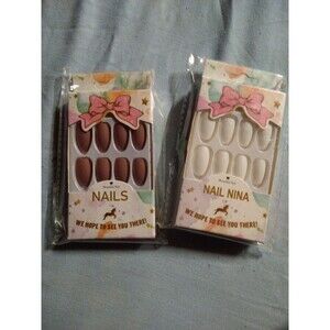 Press on nails 2pk bundle (nib)